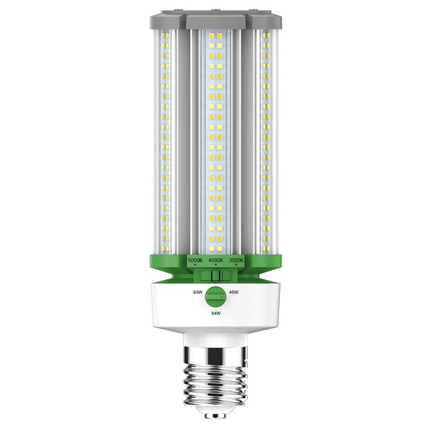 L1 LED Corn Light, Adjustable Watt / Color, 45/54/63W, 3/4/5,000K, E39 Base, 107Lm/W, Ac100-277V LOC-CL-MW(45/54/63) MCCT(30/40/50) - main